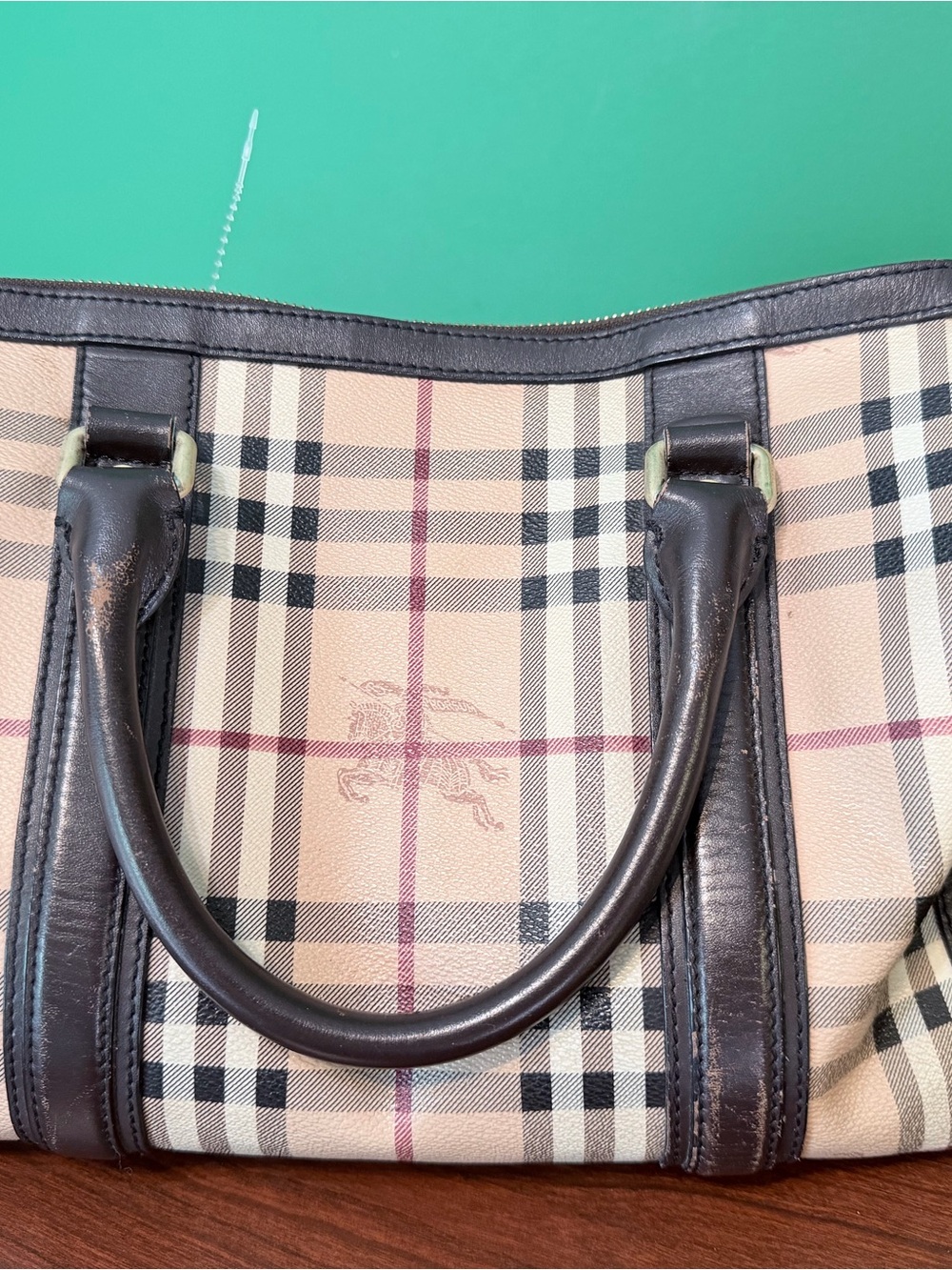 Authentic Burberry Nova Check Boston Bag Brown Leather – Rebag Certified